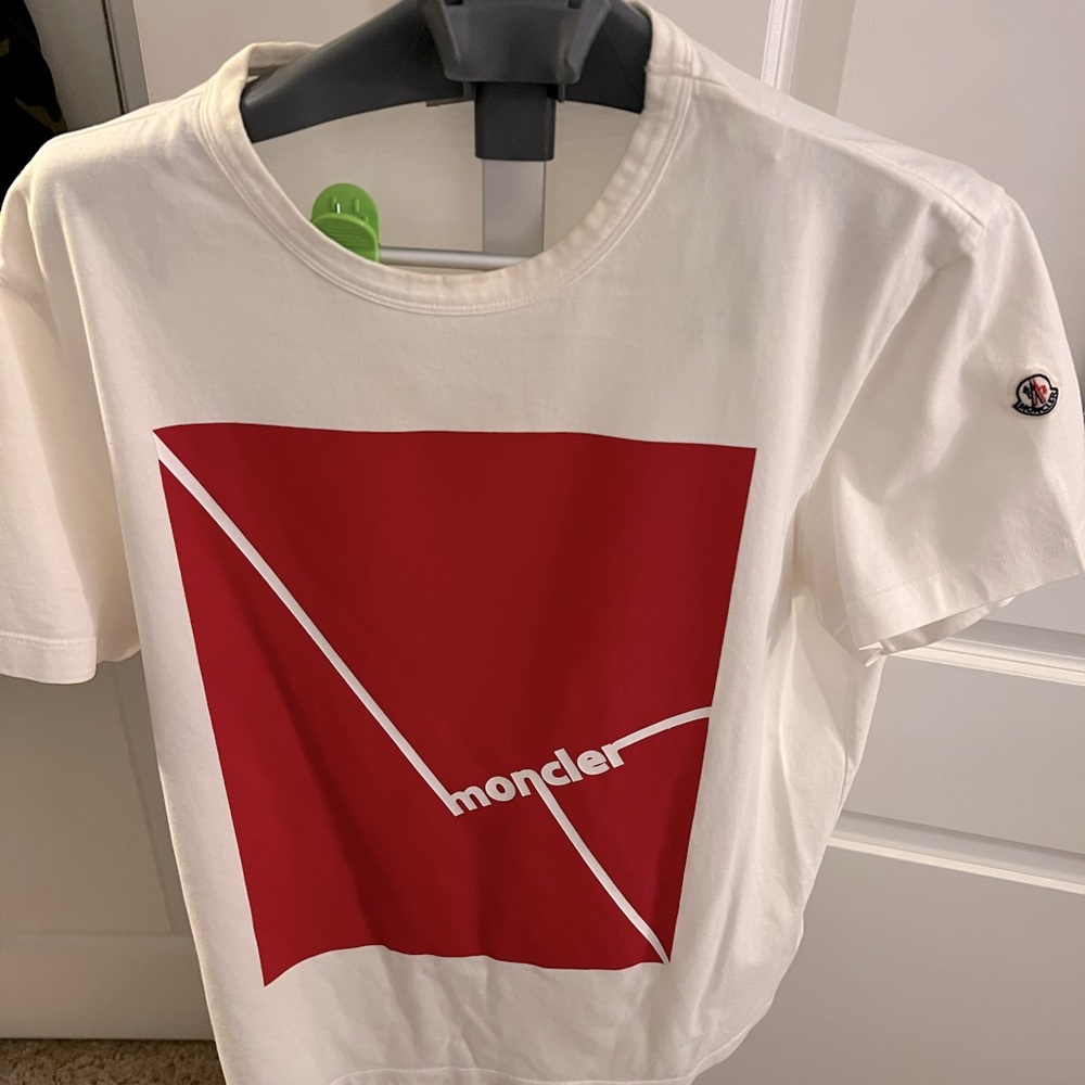 Greetings Poshmark family! Used Moncler t-shirt for sale size XL. Fair condition